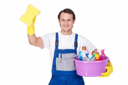 After builders cleaning in Docklands for a newly renovated apartment