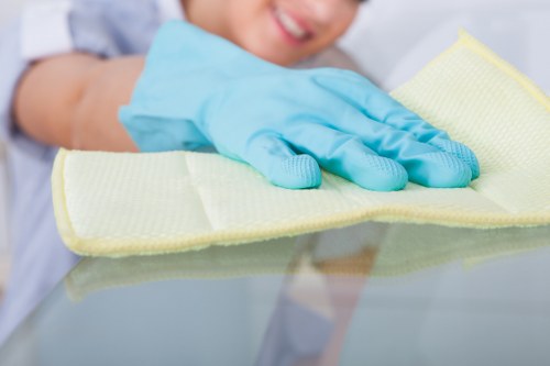 Cleaning chemicals stored and handled safely during carpet cleaning