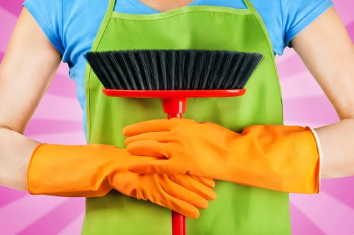 Office cleaning team maintaining a Docklands workplace
