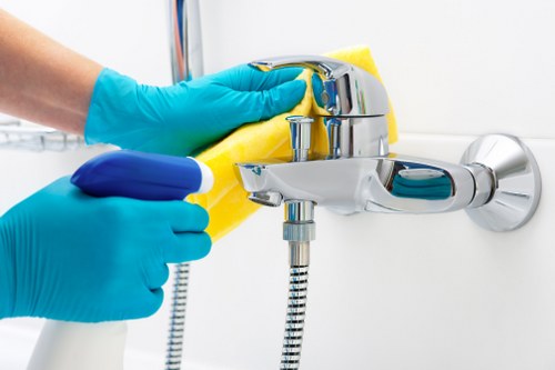 Detail cleaning after renovation in a modern Docklands interior