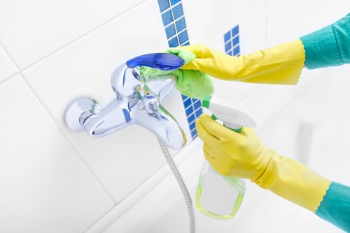 Docklands carpet cleaning service treating stains in a modern apartment